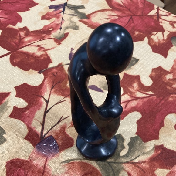 Mother and child statue, soapstone - Picture 3 of 5